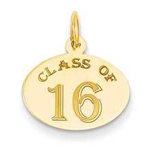 14k Gold Oval 16 Charm hide-image