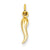 14k Gold Hollow Italian Horn Charm hide-image