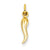 14k Gold Hollow Italian Horn Charm hide-image