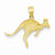 14k Yellow Gold Textured Kangaroo Pendant, Pendants for Necklace
