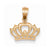 14k Rose Gold Crown Pendant, Pendants for Necklace