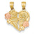 14k Gold Two-tone Break-apart Big Sis and Little Sis Heart Charm hide-image