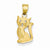 14k Gold Cat pendant, Fine Pendants for Necklace