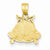 14k Gold Bells Pendant, Pendants for Necklace