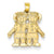 14k Gold Solid Satin Two Girls Charm hide-image