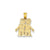 Solid Satin Two Boys Charm in 14k Gold