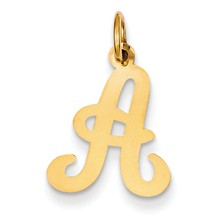 14ky Die Struck Initial A Charm hide-image