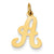 14ky Die Struck Initial A Charm hide-image