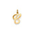 Die Struck Initial C Charm in 14k Yellow Gold