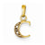 14k Gold Polished .01ct Diamond Initial C Pendant, Pendants for Necklace