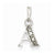 14k White Gold Polished .01ct Diamond Initial A Pendant, Pendants for Necklace