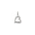 Diamond Heart Charm in 14k White Gold
