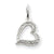 14k White Gold Diamond Heart Charm hide-image
