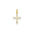 Diamond Cross Charm in 14k Gold & Rhodium