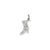 Diamond Boot Charm in 14k White Gold
