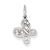 14k White Gold Diamond Butterfly Charm hide-image