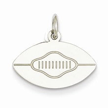14k White Gold Polished Football Charm hide-image