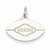 14k White Gold Polished Football Charm hide-image