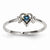 14k White Gold Alexandrite June Birthstone Heart Ring