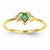 14k Yellow Gold Genuine May Birthstone Heart Ring