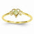 14k Yellow Gold Genuine August Birthstone Heart Ring