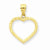 14k Gold Diamond-cut Nugget Heart Pendant, Pendants for Necklace