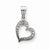 14k White Gold .01ct. Diamond Heart Pendant, Pendants for Necklace