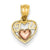 14k Gold Two-tone Mini I Love U Charm hide-image