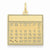 14k Gold Saturday the First Day Calendar Pendant, Pendants for Necklace