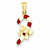 14k Gold Enameled Candy Cane Pendant, Pendants for Necklace