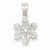 14k White Gold Snowflake Pendant, Dazzling Pendants for Necklace