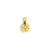 Small Flower Charm in 14k Gold & Rhodium