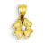 14k Gold & Rhodium Small Flower Charm hide-image
