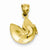 14k Gold 3-D Openable Fortune Cookie Pendant, Pendants for Necklace