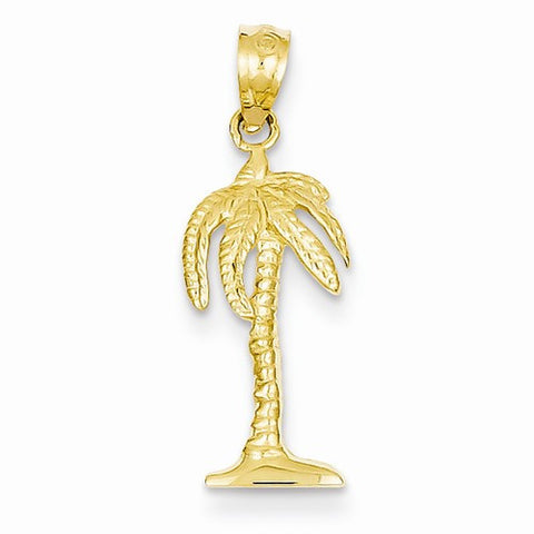 14k Gold Palm Tree Pendant, Exquisite Pendants for Necklace