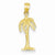 14k Gold Palm Tree Pendant, Exquisite Pendants for Necklace