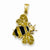 14k Gold Enameled Bumblebee Pendant, Pendants for Necklace