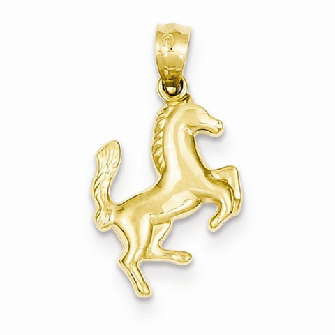 14k Gold Trotting Horse Pendant, Pendants for Necklace