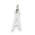 14k White Gold Small Slanted Block Initial A Charm hide-image