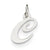 14k White Gold Small Fancy Script Initial C Charm hide-image