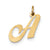 Medium Fancy Script Initial A Charm in 14k Gold