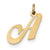 14k Gold Medium Fancy Script Initial A Charm hide-image