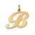 Medium Fancy Script Initial B Charm in 14k Gold
