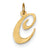 14k Gold Medium Fancy Script Initial C Charm hide-image
