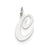 Medium Fancy Script Initial C Charm in 14k White Gold