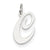 14k White Gold Medium Fancy Script Initial C Charm hide-image