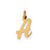 Small Script Initial A Charm in 14k Gold