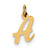 14k Gold Small Script Initial A Charm hide-image