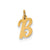 Small Script Initial B Charm in 14k Gold