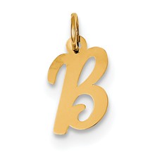 14k Gold Small Script Initial B Charm hide-image
